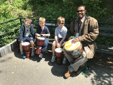 Children with drums