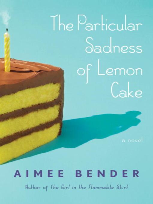 Book Cover: Blue background with slice of cake