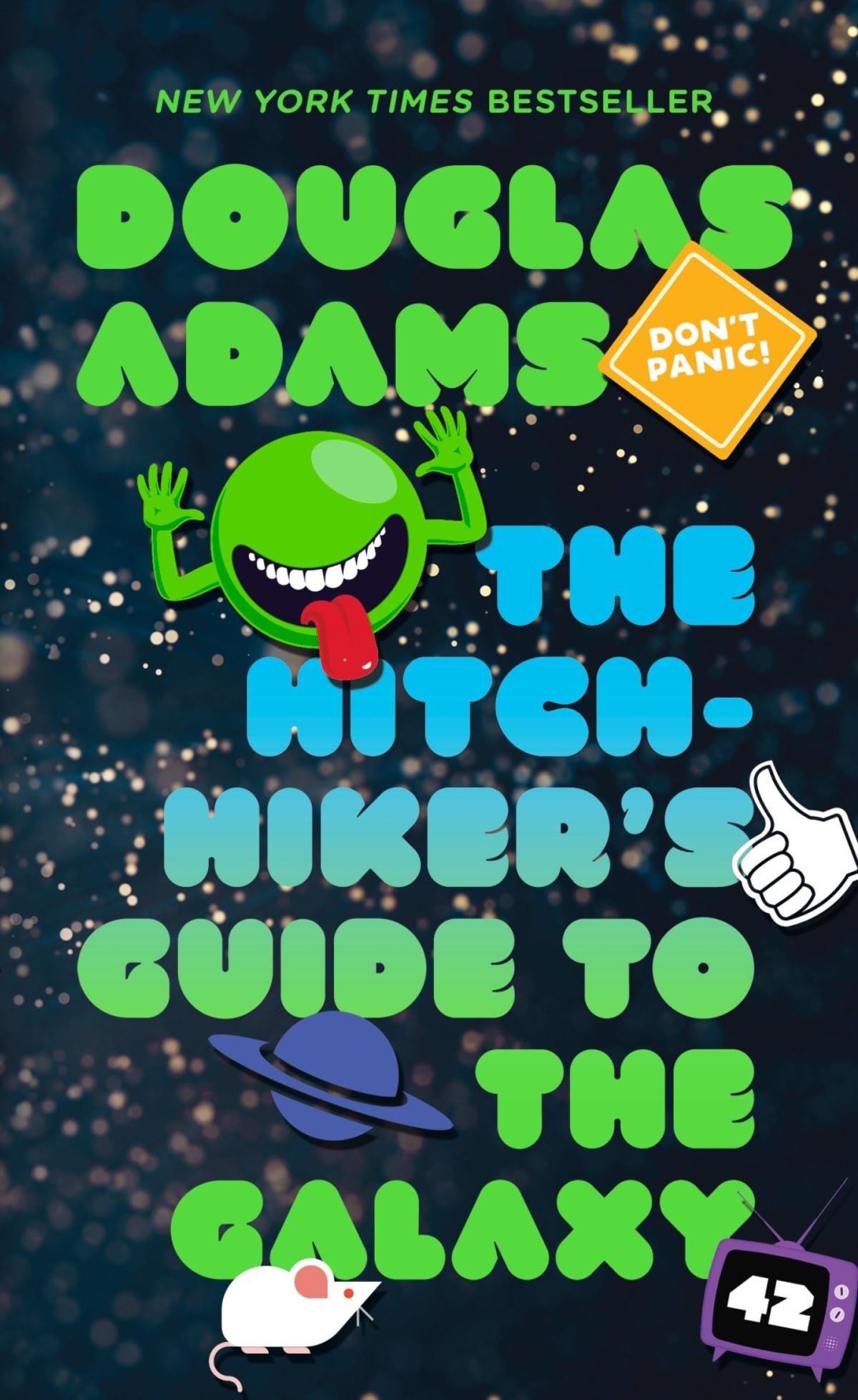 book cover with title and green alien